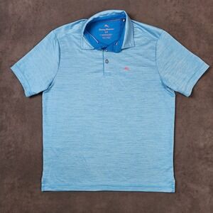Tommy Bahama San Raphael Golf Polo Shirt Mens Small Blue Stretch Performance UPF